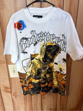 Good Speed White Graphic Short Sleeve Tee